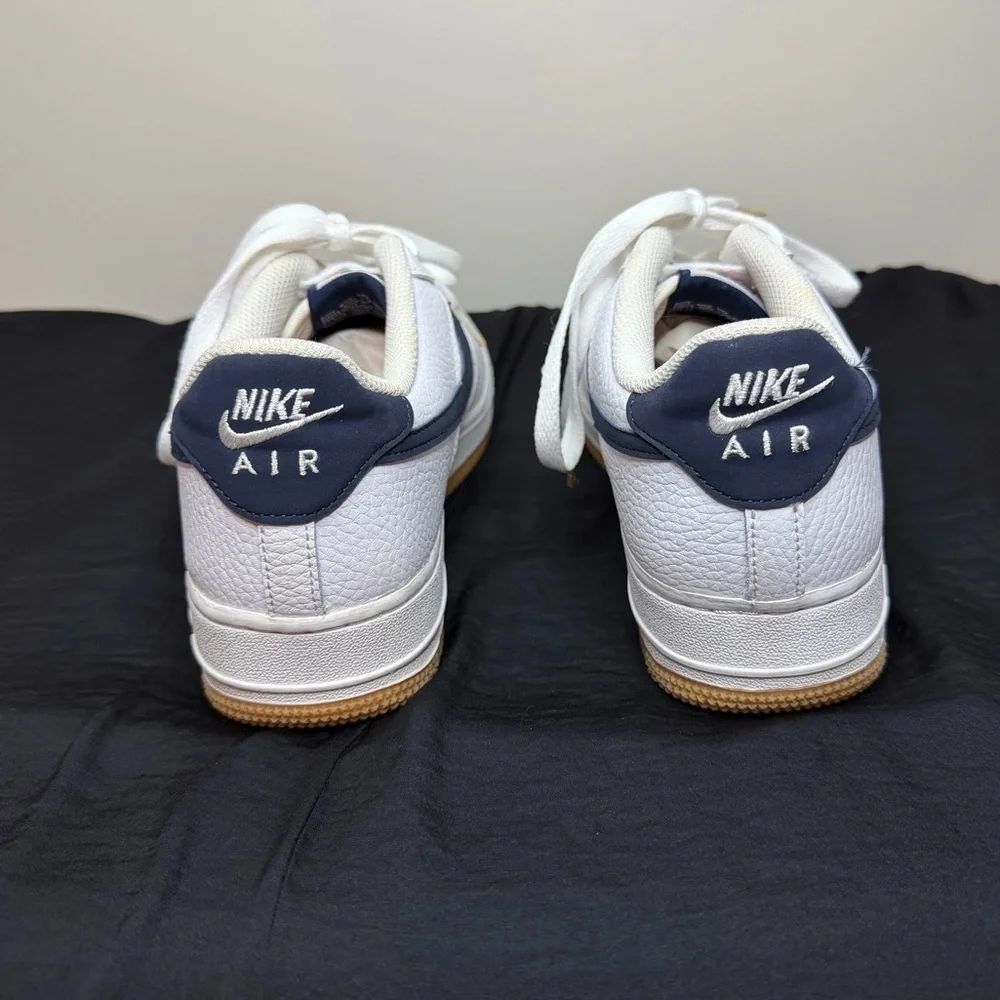Nike Air Force 1 Low Gs “White Obsdian” Basketball Sneaker size 7Y